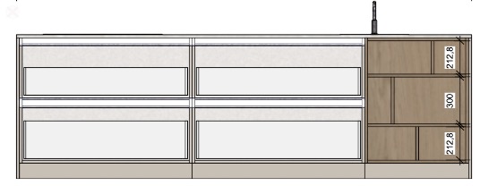Eiland Woonkamerzijde Open