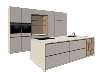 Kookeiland met Achterwand